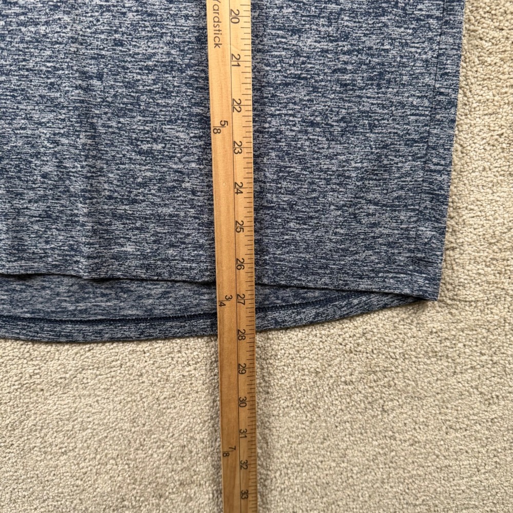 Under Armour Mens HeatGear Tech Tee Space Dye Blue Heather Loose Fit Medium